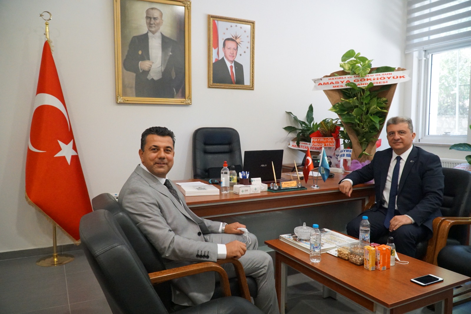 Amasya Organize Sanayi Bölgeleri Koordinatörü ve Merzifon OSB Müdürü, Birlik Müdürü Mustafa Örgüt 'ü Ziyaret Etti